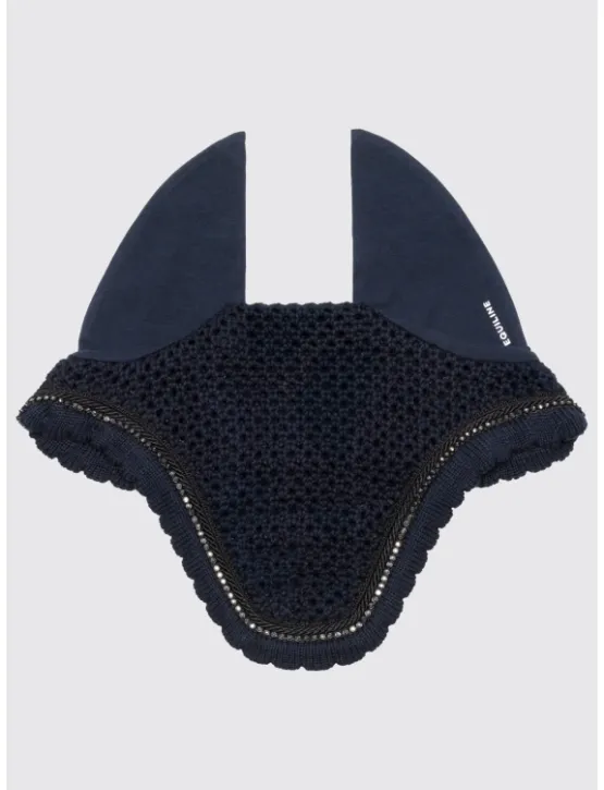 Equiline Fliegenohren EQ Lustra Blau mit Strass