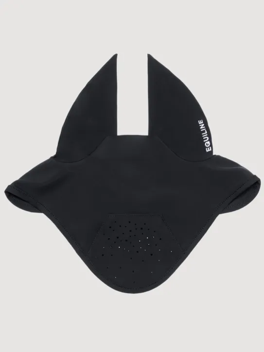 Equiline Fliegenhaube EQAlmond Schwarz mit Strass