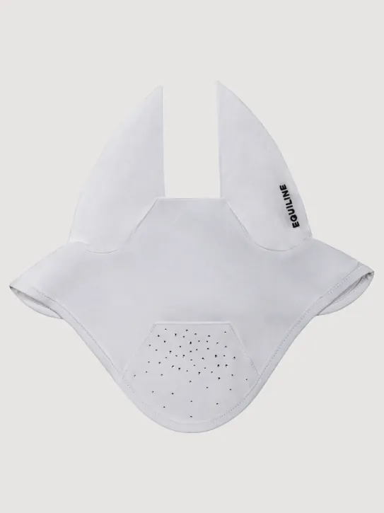 Equiline Fliegenhaube EQAlmond Weiß mit Strass