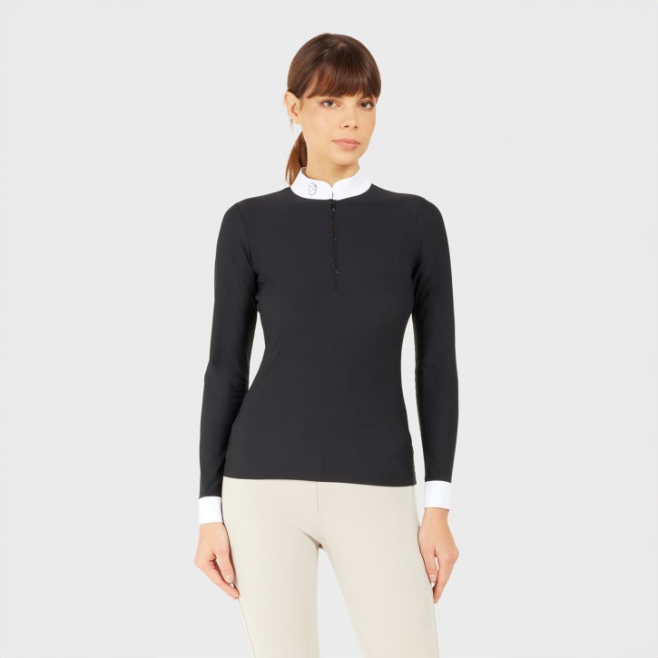 Samshield Damen Langarm Turniershirt Aloise Schwarz