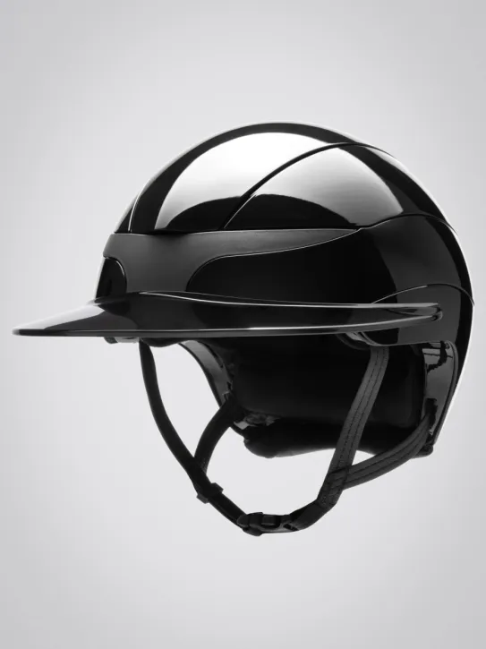 Equiline Reithelm Xanto Sonnen-Visier Schwarz Glänzend