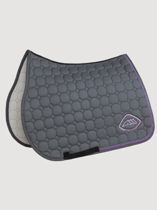 Equiline Spring Schabracke Glitzer EQGloc Grau mit Lila