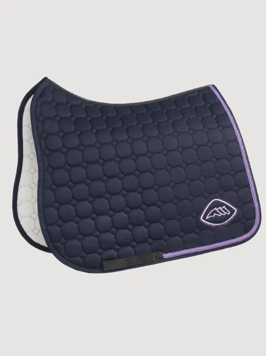 Equiline Dressur Schabracke Glitzer EQGloc Blau mit Lila