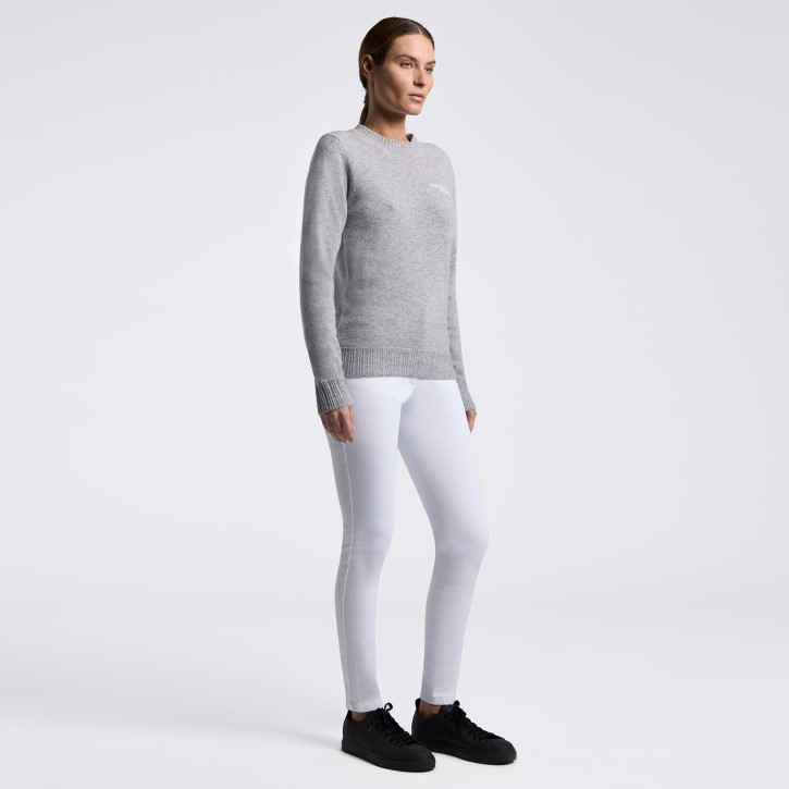Cavalleria Toscana Wollpullover Damen Rundhalsausschnitt Winward Blue