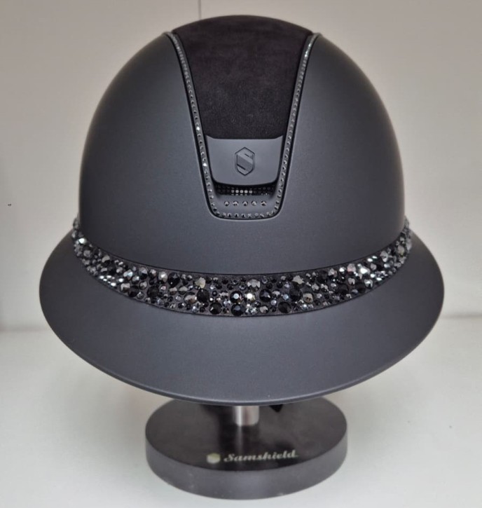Samshield Miss Shadowmatt 2.0 schwarz Konfig. Top Alcantara, Front Glacier, 300 Swarovskis