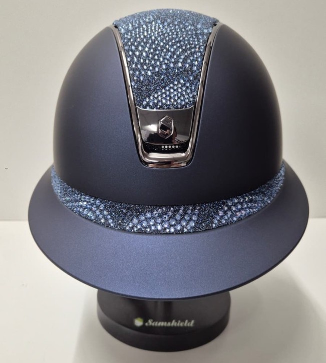 Samshield Miss Shield Shadowmatt 2.0 blau Konfiguration Top und Frontal Band Crystal Intarsia