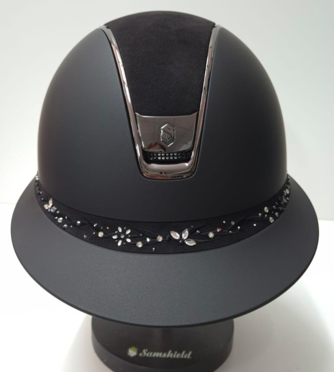 Samshield Miss Shield Shadowglossy 2.0 blau Konfiguration Front Band flower swarovski