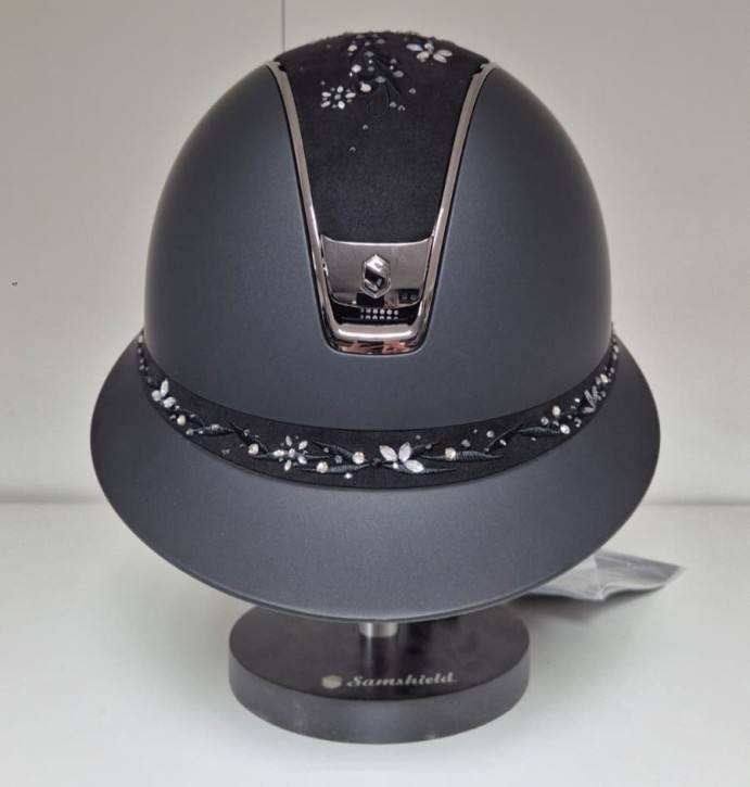 Samshield Miss Shield Shadowglossy 2.0 schwarz Konfiguration Top und Frontal Band Flower Swarovski Jewelry