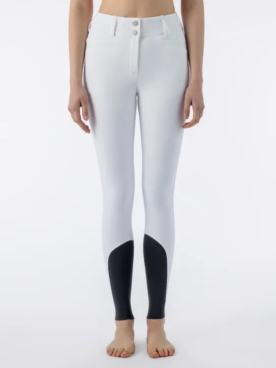 Equiline Damen Vollgrip Reithose Highwaist Crystalef weiß