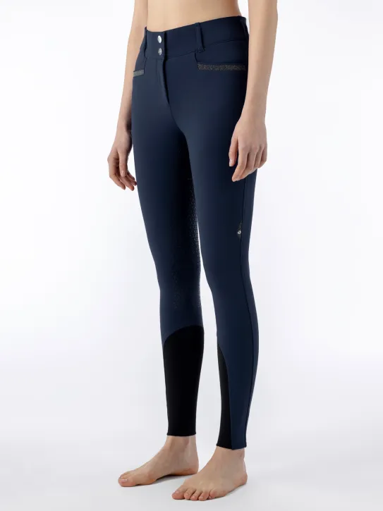 Equiline Damen Vollgrip Reithose Highwaist Crystalef navy