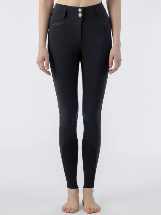 Equiline Damen Vollgrip Reithose Highwaist Crystalef schwarz