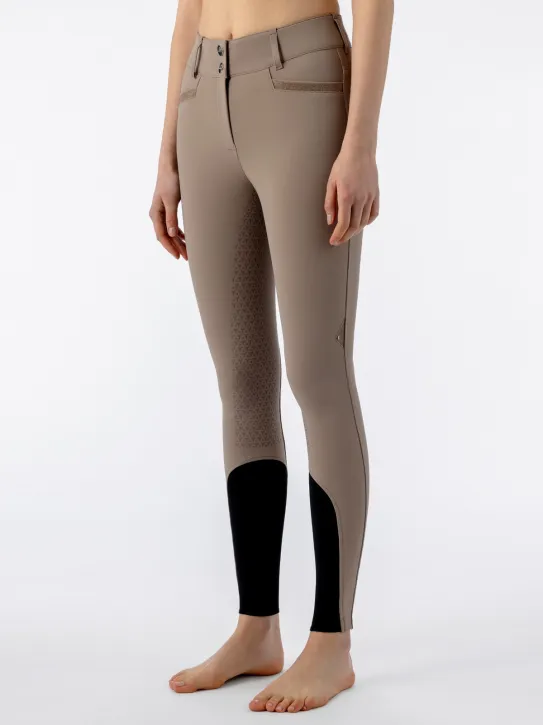 Equiline Damen Vollgrip Reithose Highwaist Crystalef taupe