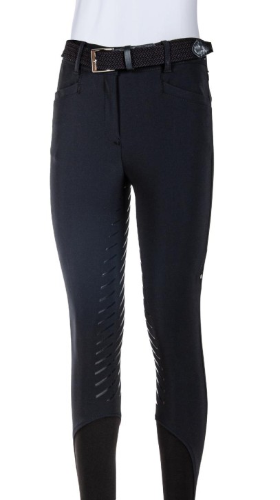 Equiline Damen Softshell Vollgrip Winter Reithose WADELLEF Highwaist Blau