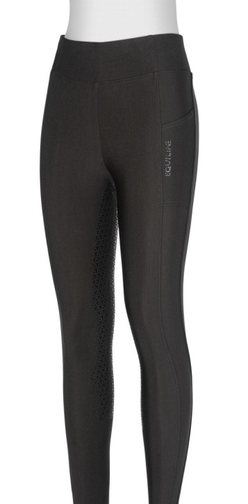 Equiline Damenleggings Gellef Fullgrip mit hohem Bund schwarz S