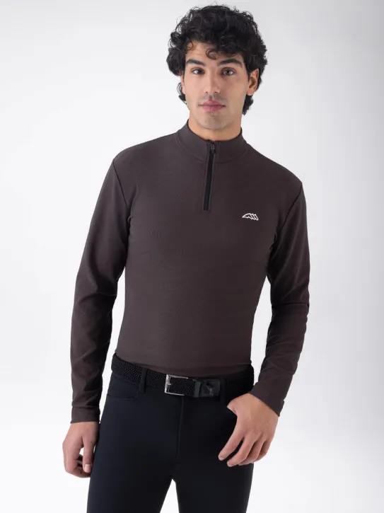 Equiline EQCagli Herren Trainingsshirt langarm Coffee Bean