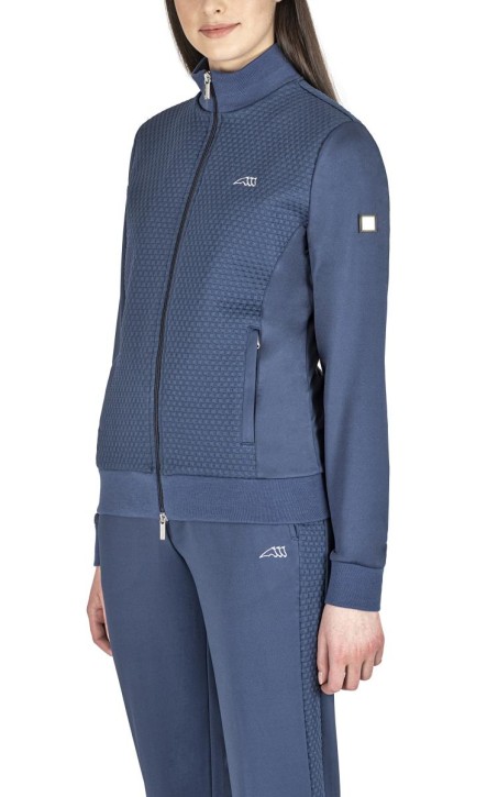 Equiline Damen-Sweatshirt mit Reißverschluss Elaste diplomatic blue S