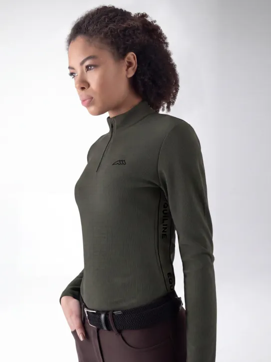 Equiline EQEble Damen Trainingsshirt langarm Olive Night