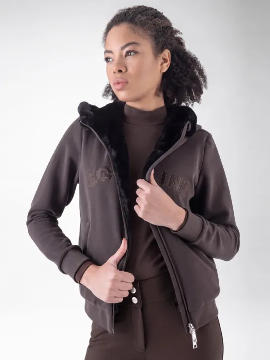 Equiline EQGert Damen Sweatjacke Coffee Bean