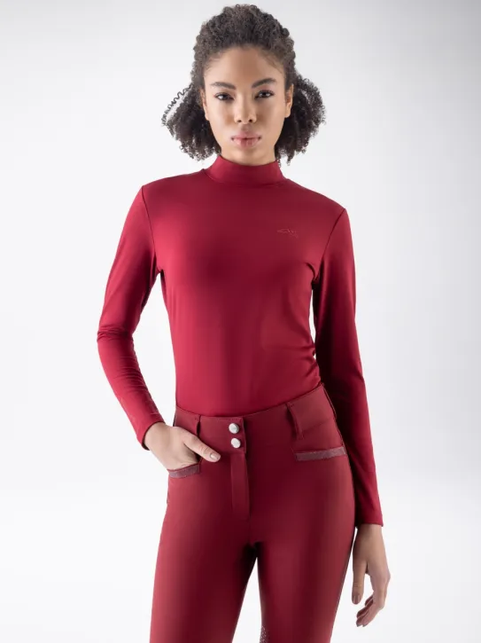 Equiline EQGlin Damen Trainingsshirt langarm Alpine Plum