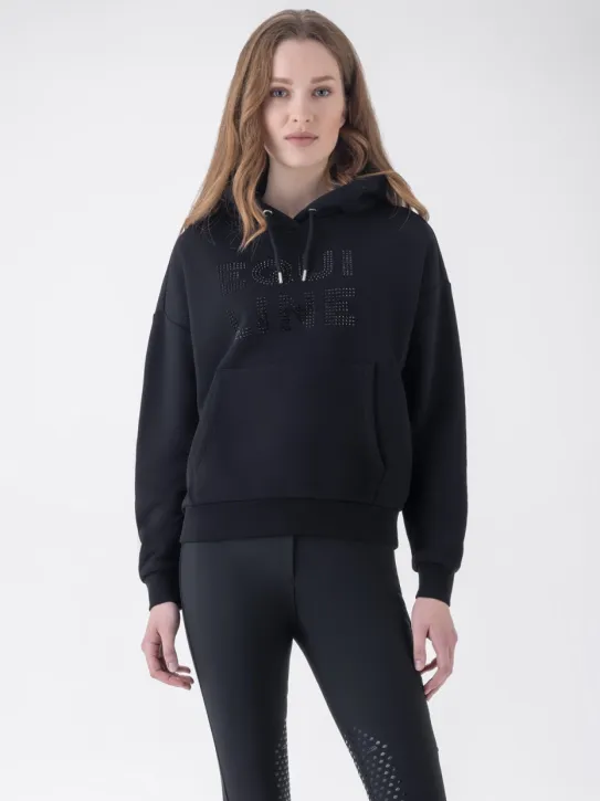 Equiline EQGlam Damen Hoodie Oversize schwarz