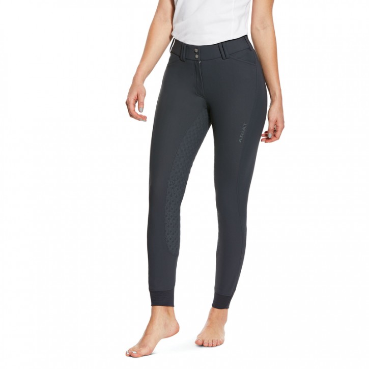 Ariat Damen Vollgrip Reithose Tri Factor Grau