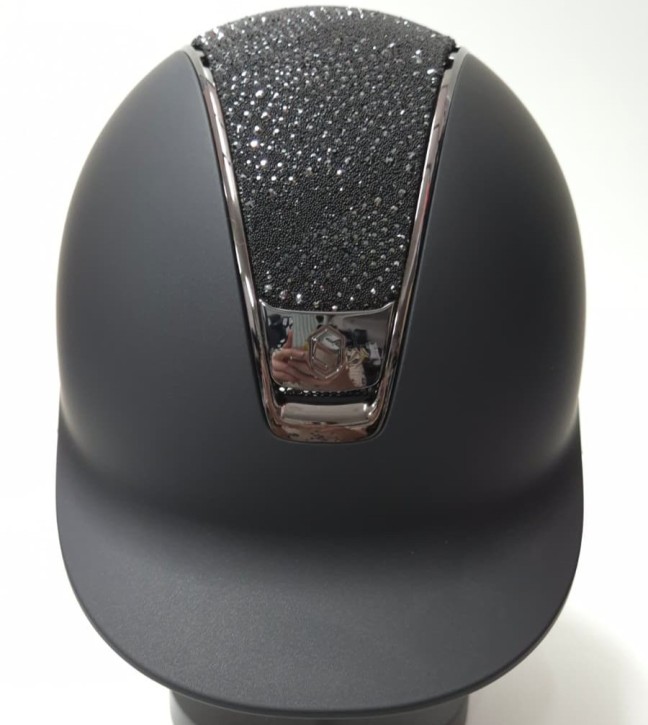 Samshield Samshield Shadowmatt 2.0 Schwarz – Reithelm mit Crystal Intarsia Top