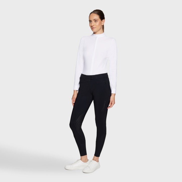 Samshield Reithose Damen Adele Premium – Schwarz, Knie-Grip