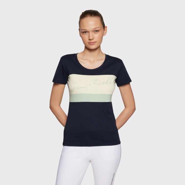 Samshield Damen T-Shirt Alba Crystal Navy/Pistaccio