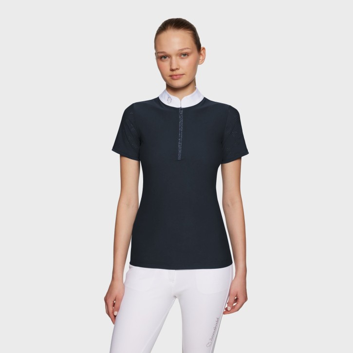 Samshield Damen Turniershirt Aloise Air Kurzarm Navy
