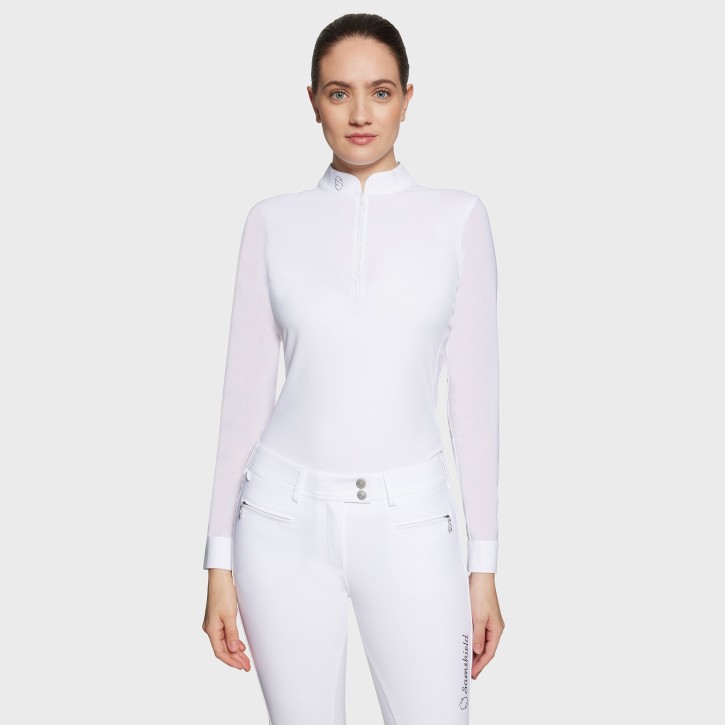 Samshield Damen Turniershirt Aloise Boreal Langarm Weiß