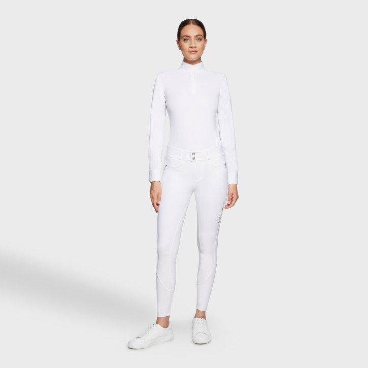 Samshield Damen Vollgrip Reithose Highwaist Clara Premium weiß