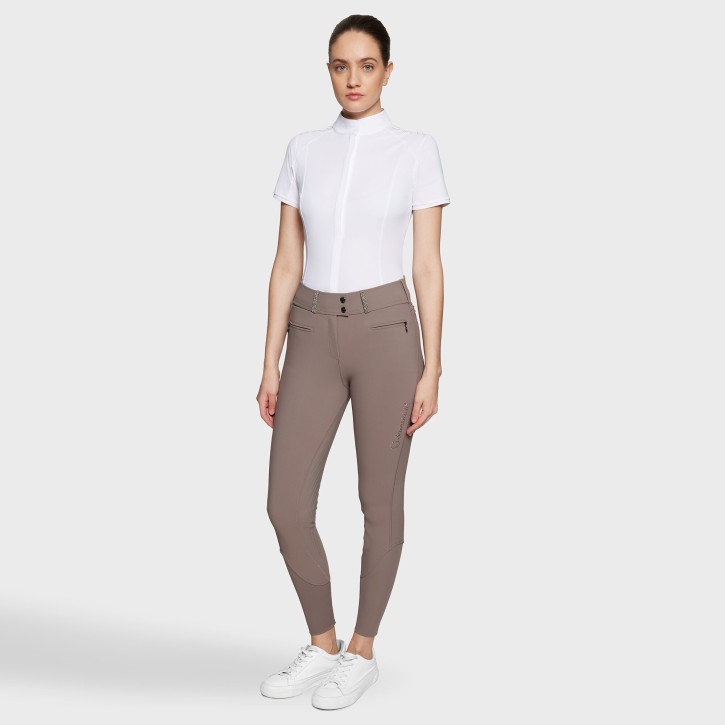 Samshield Damen Vollgrip Reithose Highwaist Claranova Volcanic Rock