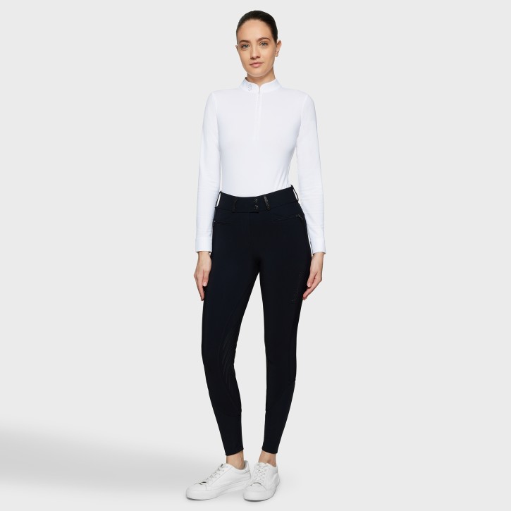 Samshield Damen Vollgrip Reithose Highwaist Claranova Schwarz