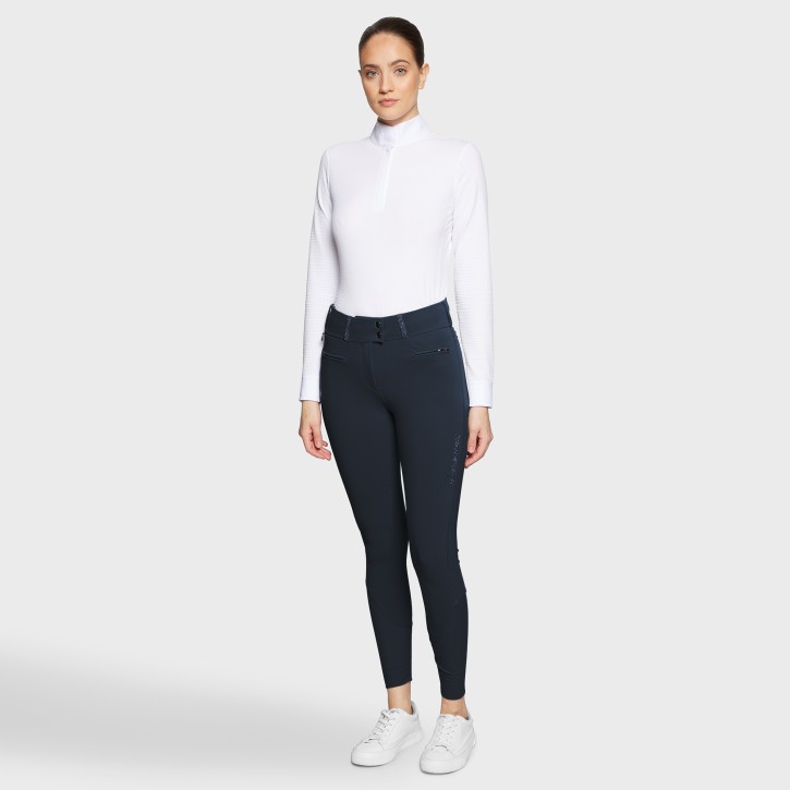 Samshield Damen Vollgrip Reithose Highwaist Claranova Navy