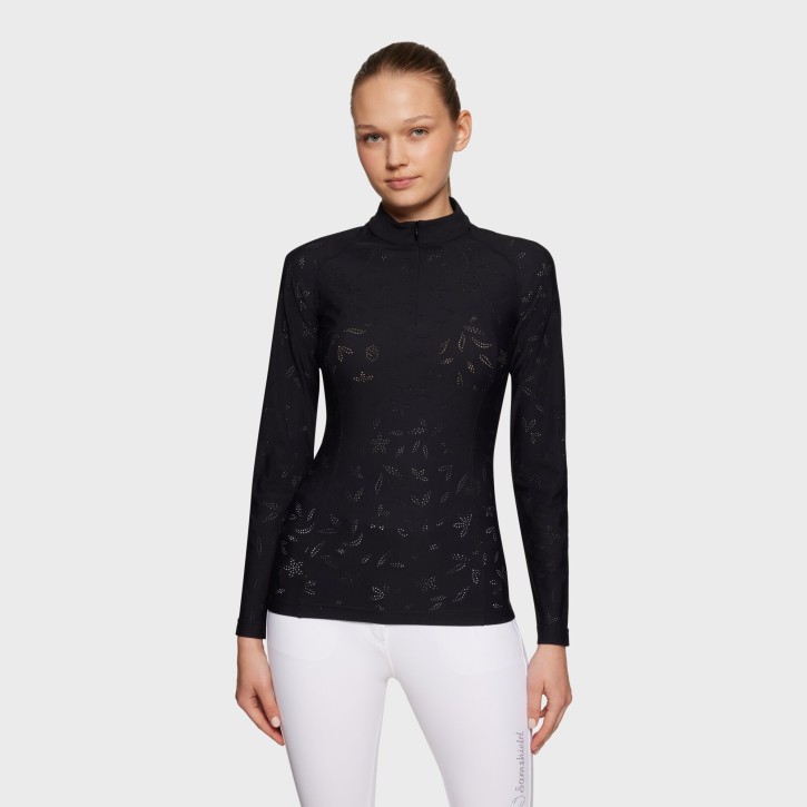 Samshield Damen Trainingsshirt Sun Langarm Schwarz