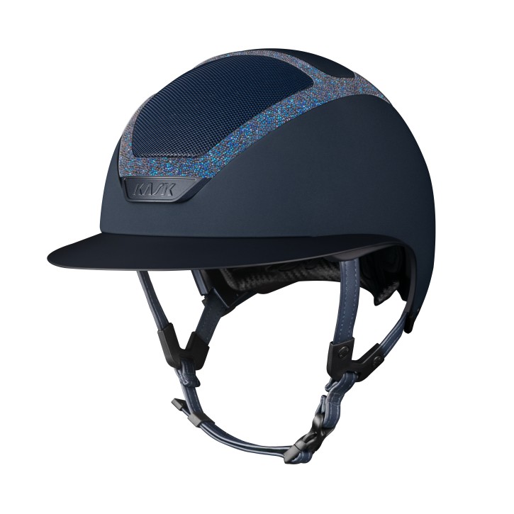 Kask Reithelm Star Lady Navy Parsh Swarovski Frame m. Inlay