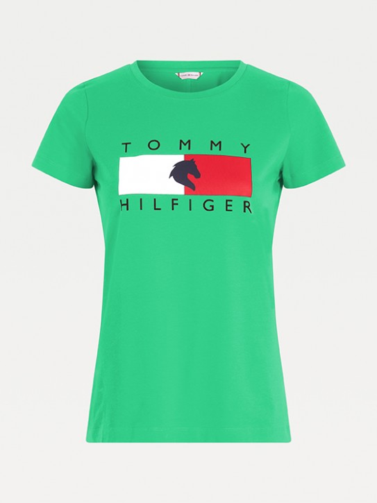 Tommy Hilfiger Equestrian Damen T-Shirt Grün