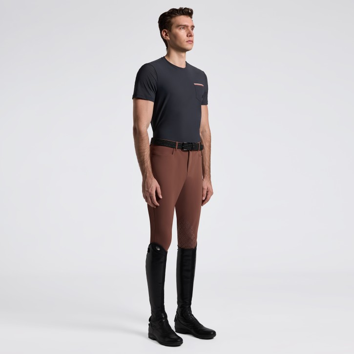 Cavalleria Toscana Herren Funktionsshirt – Technical Jersey, Charcoal