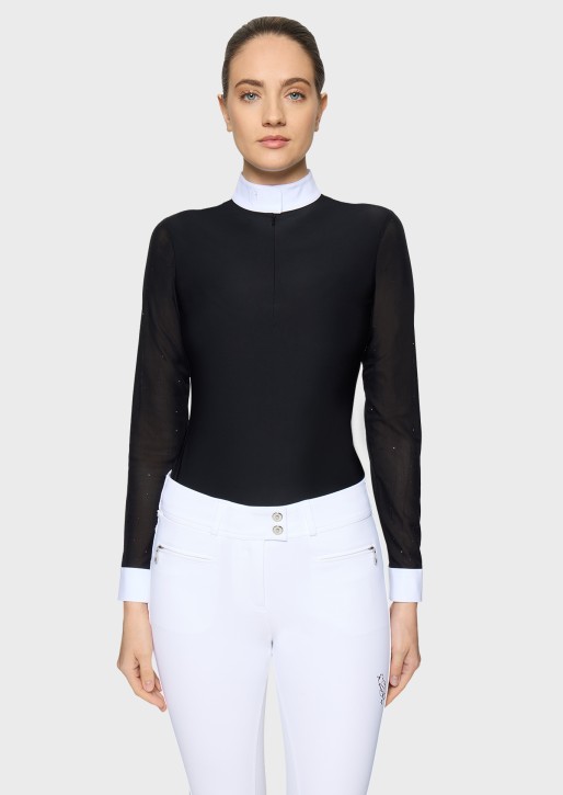 Samshield Anouchka Premium Damen-Turniershirt – Schwarz, Langarm, elegant