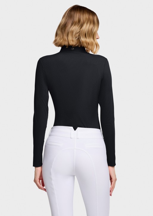 Samshield Trainingstop Carina für Damen schwarz – atmungsaktives Reitshirt mit UPF 50+