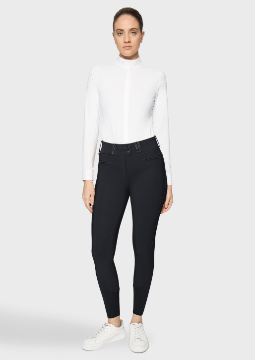 Samshield Claranova High Waist Damen-Reithose schwarz