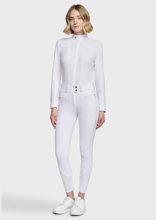 Samshield Claranova High Waist Damen-Reithose weiß