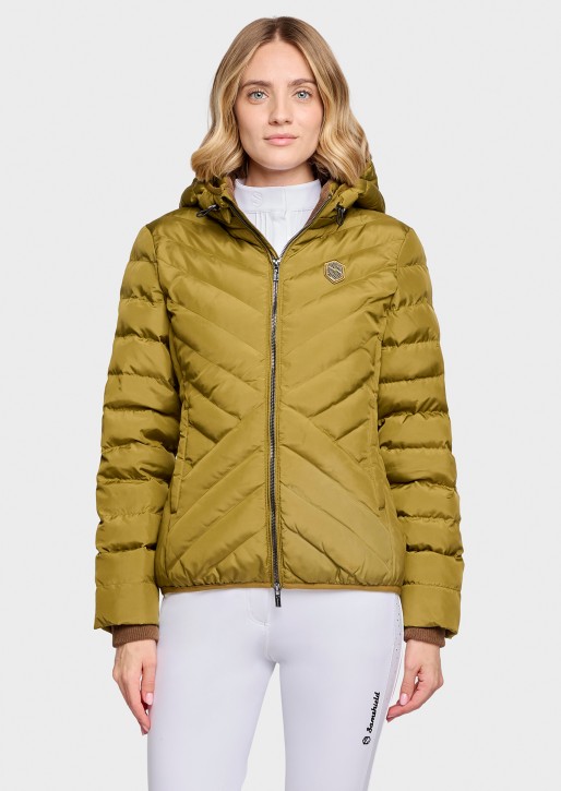 Samshield Damenjacke Courchevel Olive– tailliert & elegant mit abnehmbarer Kapuze