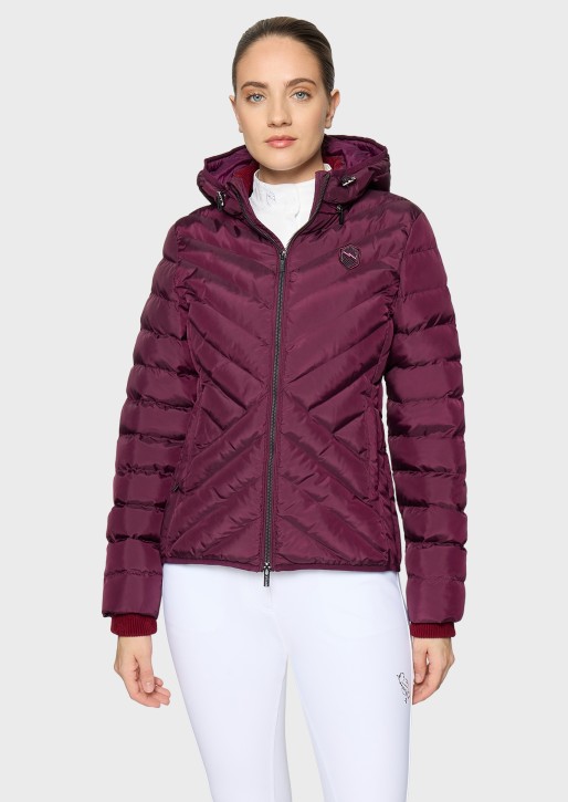 Samshield Damenjacke Courchevel – tailliert & elegant mit abnehmbarer Kapuze Plum