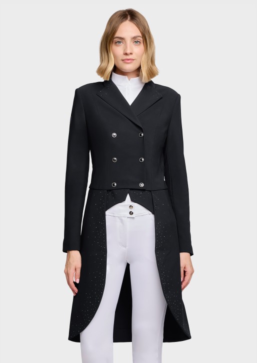 Samshield Premium Frac Damen – Exklusiver Dressurfrack mit Kristallbesatz Schwarz
