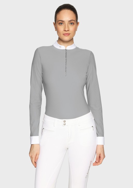 Samshield Damen Turniershirt LOU – Light Grey, langarm
