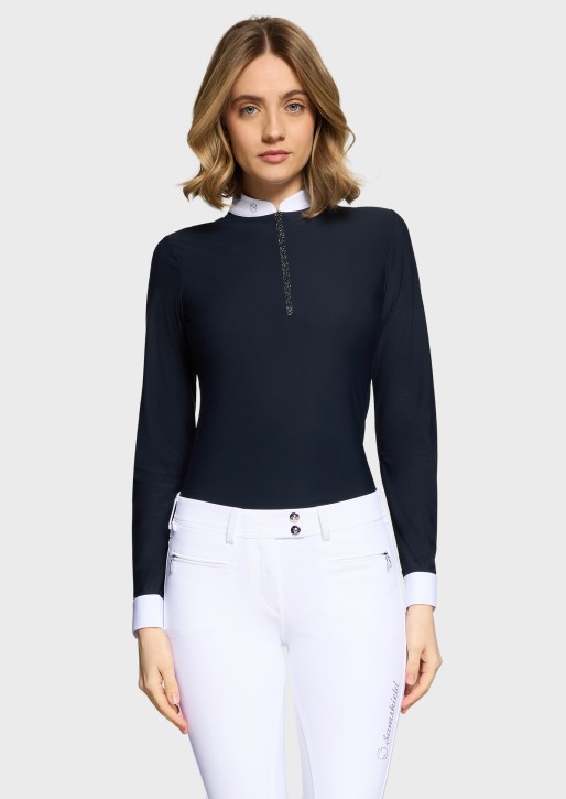 Samshield Damen Turniershirt LOU – Navy, langarm