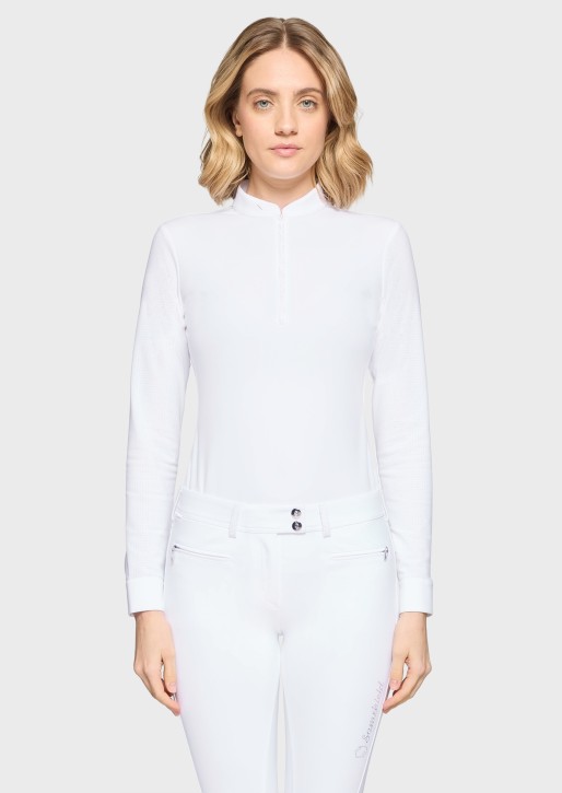 Samshield Damen Turniershirt LOU – Weiß, langarm