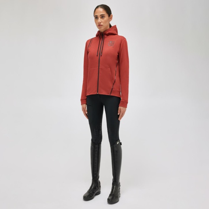 Cavalleria Toscana Damen Sweatshirtjacke Academy Weinrot