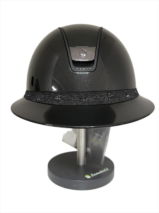 Samshield Miss Shield Shadowglossy 2.0 schwarz Konfiguration  Front Spring Flower, 5 Swarovskis Jet black